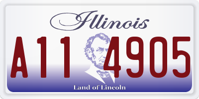 IL license plate A114905