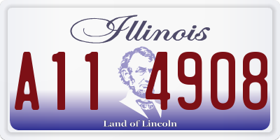 IL license plate A114908
