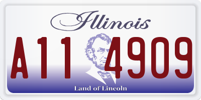 IL license plate A114909