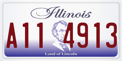 IL license plate A114913