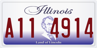 IL license plate A114914