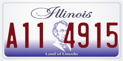 IL license plate A114915