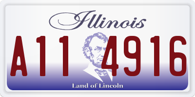 IL license plate A114916