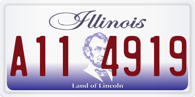 IL license plate A114919
