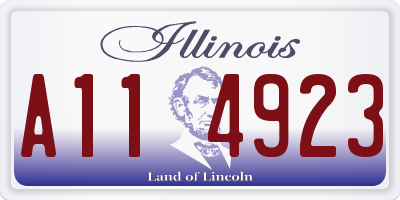 IL license plate A114923