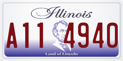 IL license plate A114940