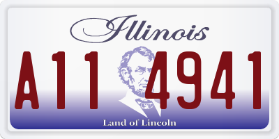 IL license plate A114941