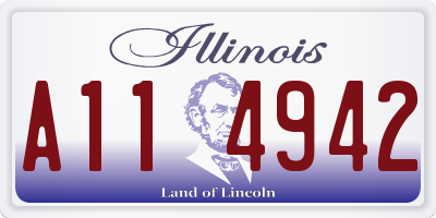 IL license plate A114942