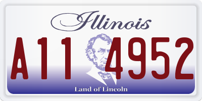 IL license plate A114952