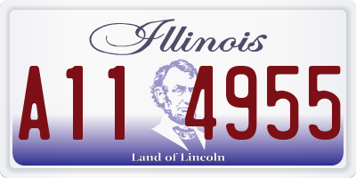 IL license plate A114955