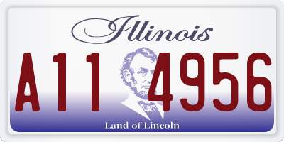 IL license plate A114956