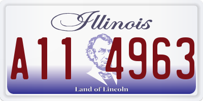 IL license plate A114963