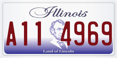 IL license plate A114969