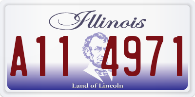 IL license plate A114971