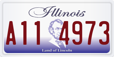 IL license plate A114973