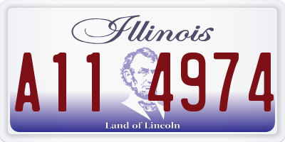 IL license plate A114974