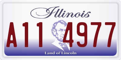 IL license plate A114977