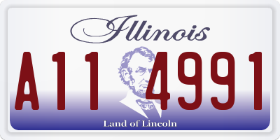 IL license plate A114991