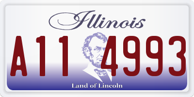 IL license plate A114993