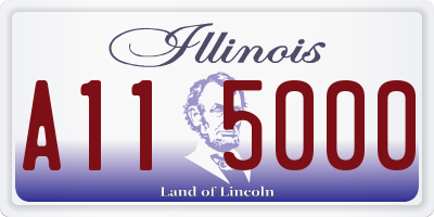 IL license plate A115000