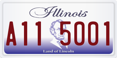 IL license plate A115001