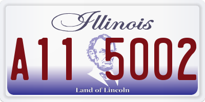 IL license plate A115002