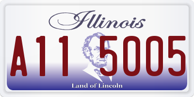 IL license plate A115005