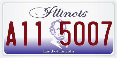 IL license plate A115007