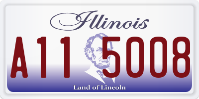 IL license plate A115008