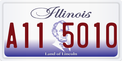 IL license plate A115010