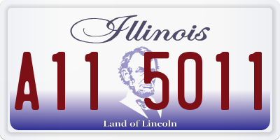 IL license plate A115011