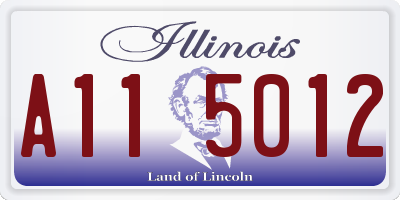 IL license plate A115012