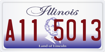 IL license plate A115013