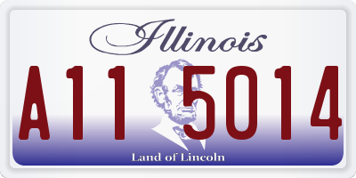 IL license plate A115014