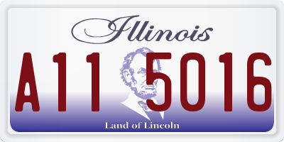 IL license plate A115016