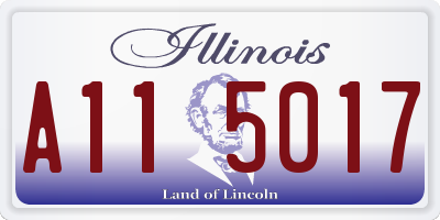 IL license plate A115017
