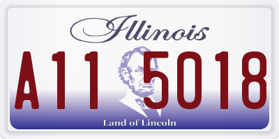 IL license plate A115018