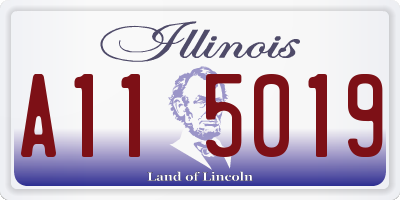 IL license plate A115019