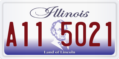 IL license plate A115021