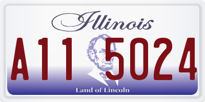 IL license plate A115024
