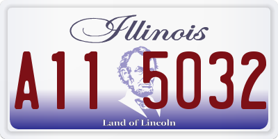 IL license plate A115032