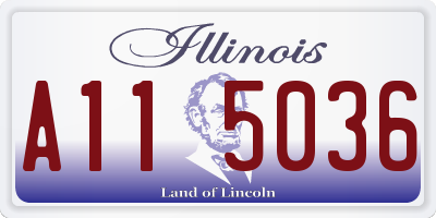 IL license plate A115036