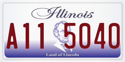 IL license plate A115040