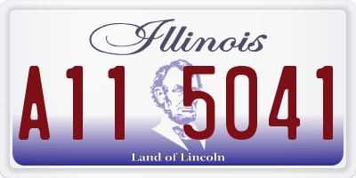 IL license plate A115041
