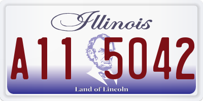 IL license plate A115042