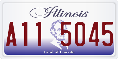 IL license plate A115045