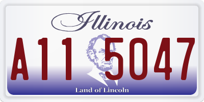 IL license plate A115047