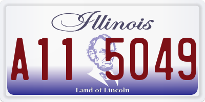 IL license plate A115049
