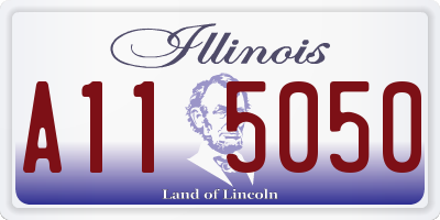 IL license plate A115050