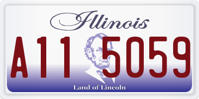 IL license plate A115059